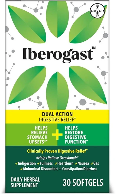 Iberogast 이베로가스트 듀얼 액션 다이제스티브 30소프트젤 2개, 1개 - 쿠팡