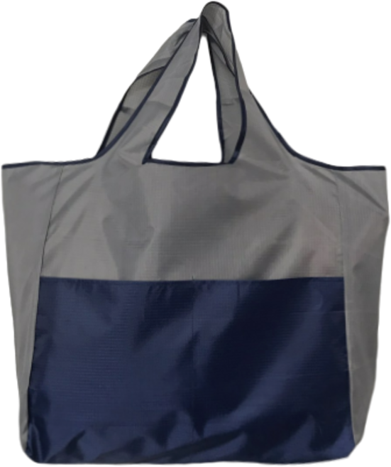 케이홈 접이식 장바구니 특대형 투톤, 1개, 그레이x네이비