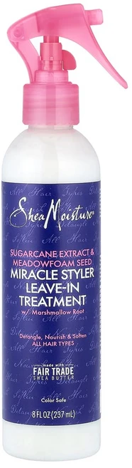 시어모이스쳐 실리콘 무함유 미라클 스타일러 리브인 트리트먼트 사탕수수 추출물 237ml(8fl oz), 1개, 237ml - 쿠팡