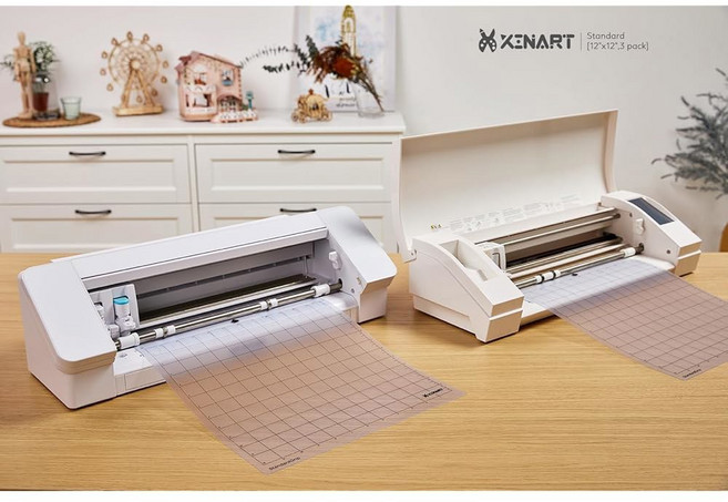 실루엣 카메오용 XINART 컷팅 매트 액세서리 매트 스티커 교체 공예 비닐 접착 인치 12X12 표준, Variety 3 Mats, 12"x12"