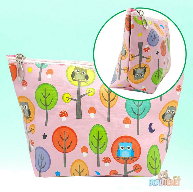 화장품 파우치 컬러부엉이 파우치