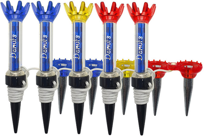 도너츠 골프 마그네틱 골프 자석티 티꽂이 보조핀 80mm 5개입, 블랙