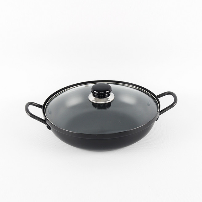 국산 경질 복전골 냄비 24cm (뚜껑포함), 블랙, 1개