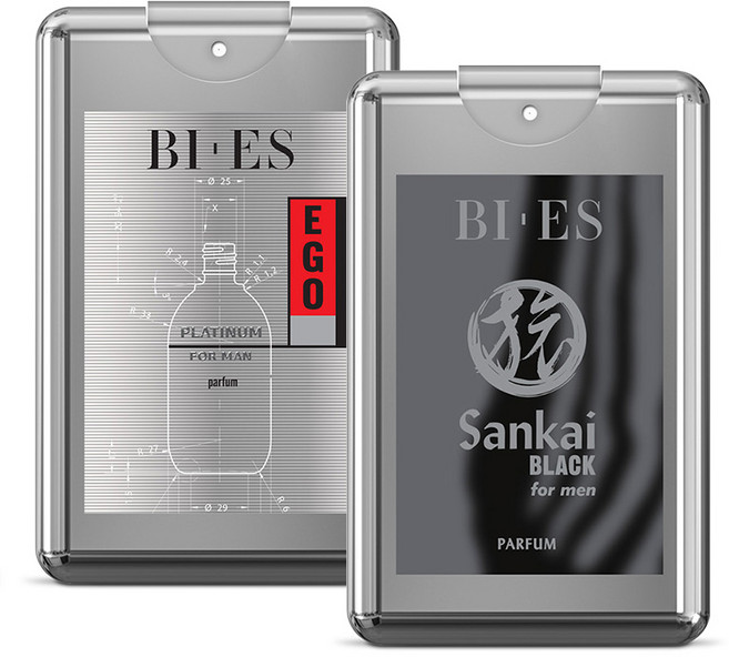 [1+1] 비에스 휴대용 남성향수 15ml*2종, (맨) 산카이 블랙 15ml, (맨) 이고 플래티넘 15ml, 15ml