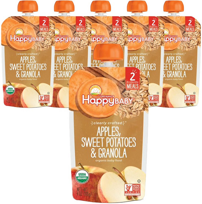 해피베이비 클리어리 크래프티드 어린이 스무디 113g, 6개