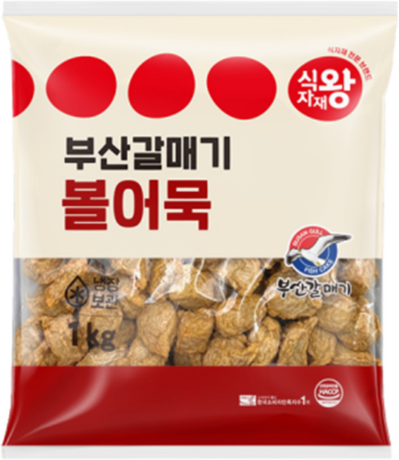 식자재왕 부산갈매기 볼어묵, 12개, 1kg