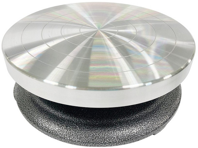 화인 알루미늄 손물레 250mm 300mm 국산 도자기 회전판 케이크 아이싱 물레 조소 도예 돌림판 공예 지점토 미니어처제작