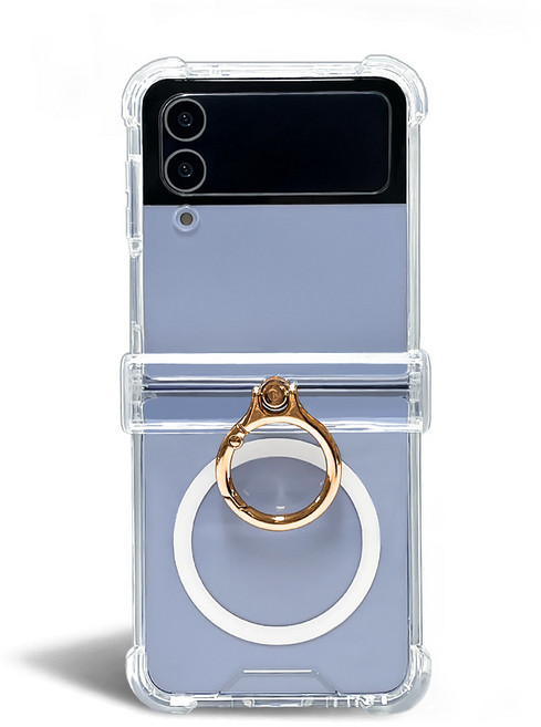 이케미 힌지보호와 맥세이프 기능 핸드링 클리어 젤하드 케이스