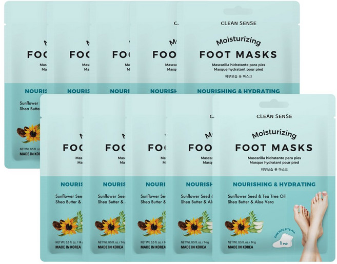 매직브라이트 촉촉한 발팩 겨울 보습 각질제거 풋팩 수분공급 양말 홈케어 풋마스크팩, 퓨어보습 발팩, 1개, 10매, 14g