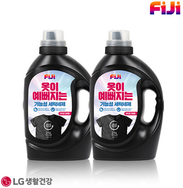 [피지] [겸용/기능성] 옷이 예뻐지는 기능성 세탁세제 2.1L 2개(어두운 의류용), 1세트