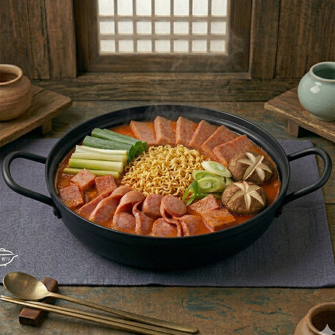 참명가 간편한끼 국내산 모듬햄 듬뿍 얼큰한 부대찌개, 4개, 350g
