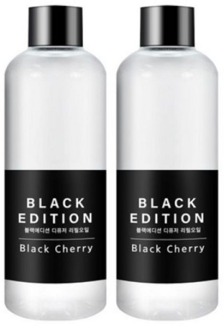 바이향 블랙에디션 디퓨저 리필 오일, 블랙체리, 200ml, 2개