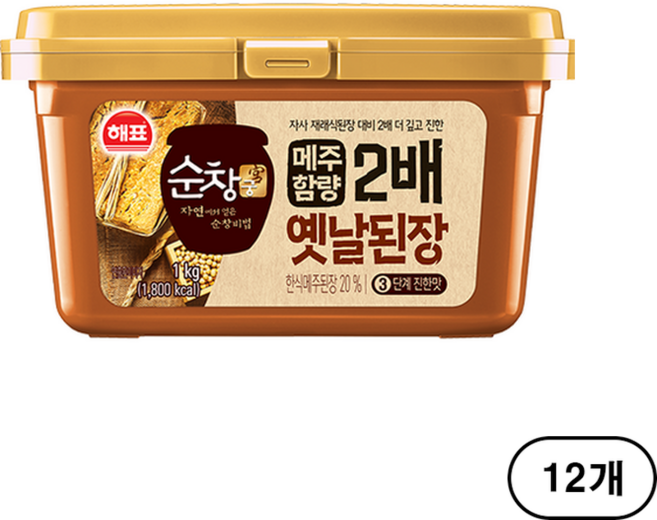 순창궁 해표 옛날된장, 1kg, 12개