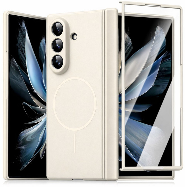 삼성 맥세이프 풀커버 강화유리 일체형 힌지보호 케이스 지문방지 풀커버 슬림 하드케이스