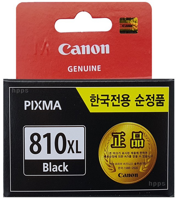 캐논 정품 잉크 PG810 MP287 MP258 MP276 MP237 프린터잉크, PG-810XL(검정), 1개