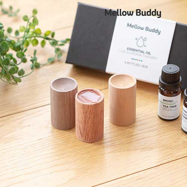 멜로우버디 아로마 에센셜 오일 디퓨저 우드 나무 국화 고양이 원기둥, 확산우드_원기둥01