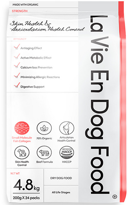 라비앙독 강아지 사료 가수분해 기능성 레시피 저분자피쉬콜라겐, 소, 4.8kg, 1개