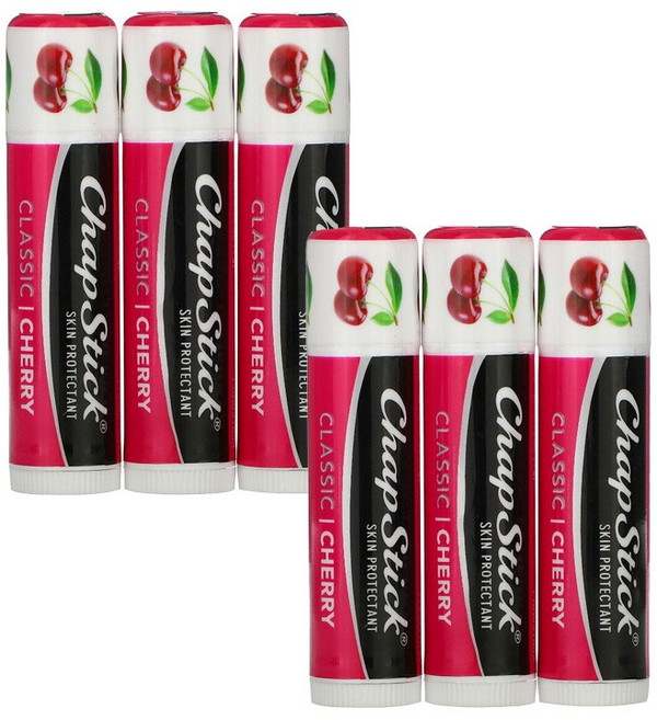 챕스틱 립 케어 스킨 프로텍턴트 클래식 4g, Cherry, 6개