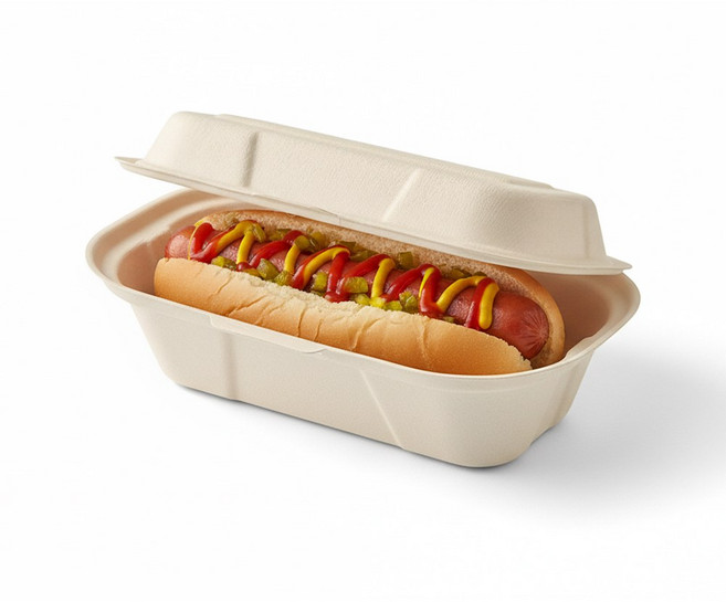 초록소반 펄프 핫도그용기, 50개 세트