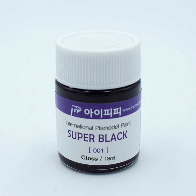 아이피피 001 슈퍼블랙 유광 18ml 락카도료, 슈퍼 블랙, 1개