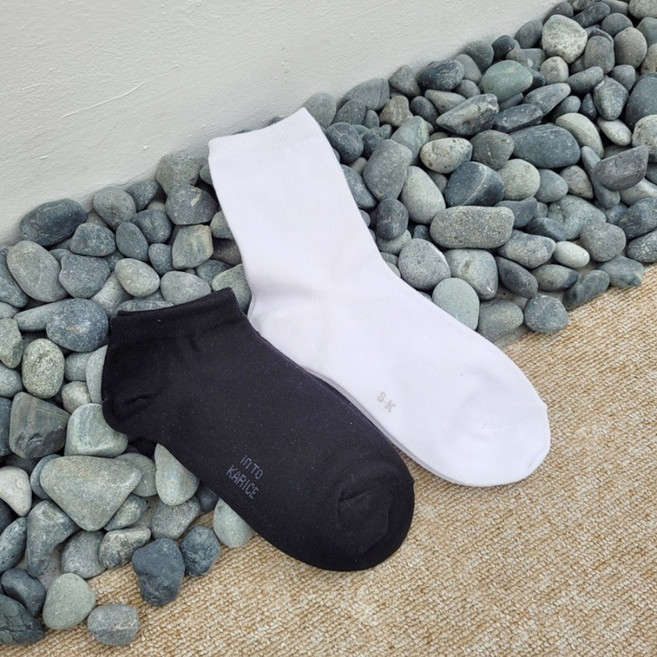 국산 쫀쫀 여성 기본양말 단목 반목 중목 발목양말 학생 검정 흰양말