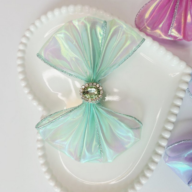 [벨롱비] 오로라 리본 공주보석 핀 여아 아이 빅 머리 헤어 삔