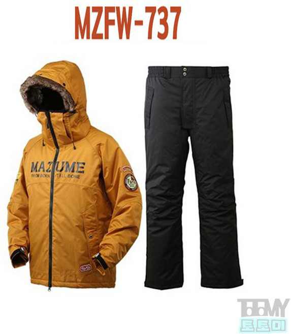 마즈메 컨텍트 올웨더 슈트 커스텀 23년식 MZFW-737 방한낚시복, 블랙 LL