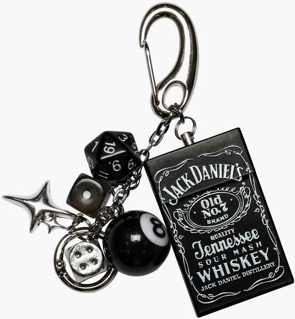 코리안어패럴 잭 재떨이 다이스 키링, 블랙