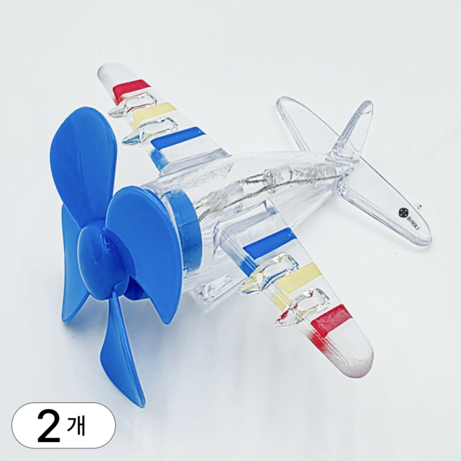 올리OLI 풍력 자가 발전 프로펠러 LED 비행기 자전거 오토바이 킥보드 액세서리, 블루, 2개