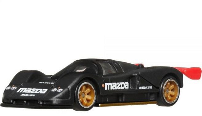 핫휠 미국매장정품+ HotWheels 프리미엄 자동차 문화 수집용 장난감 1 64 스케일 다이캐스트 마즈다 787B 실제 라이더 타이어가 있는 해머 드롭 차량 1711426, Mazda 787B.