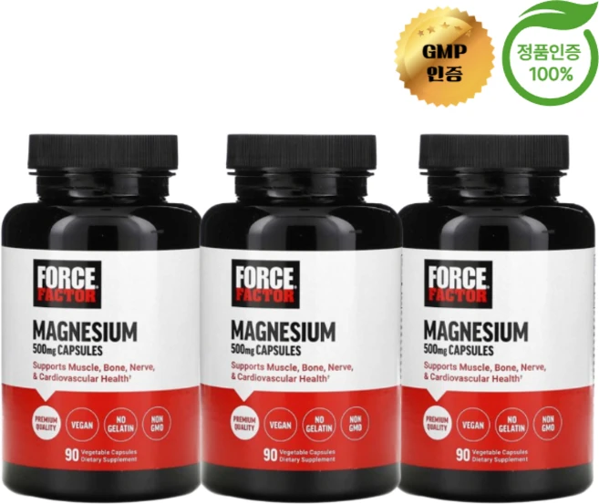 2+1 포스 팩터 마그네슘 500mg 베지 캡슐 90정, 3개 - 쿠팡