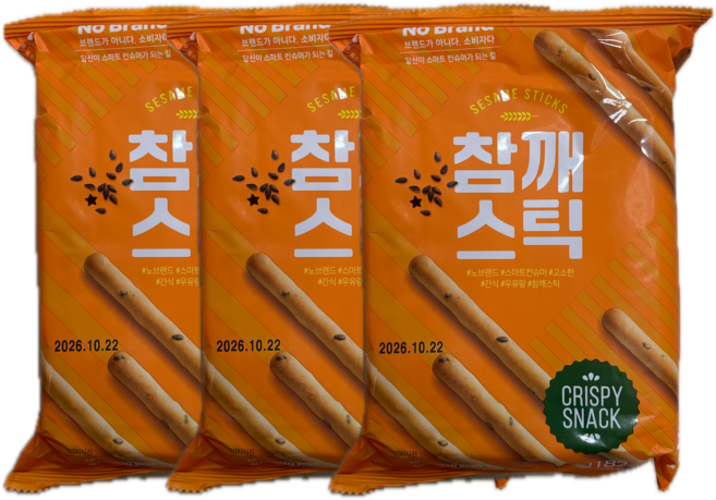 노브랜드 참깨스틱, 3개, 187g