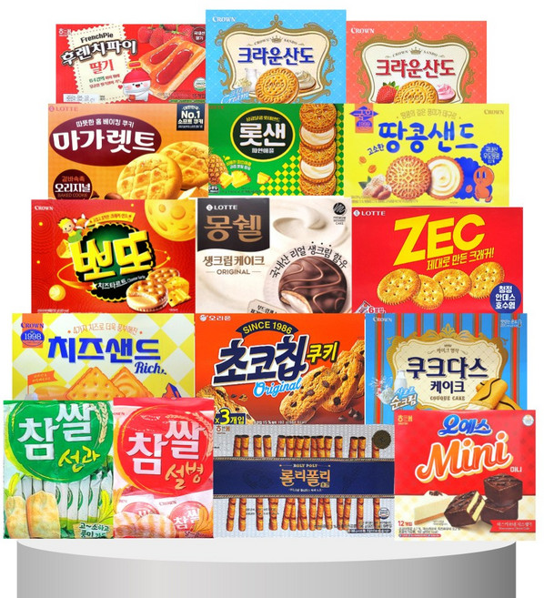 [ 판다네 마켓 ] 팔만 과자 B 세트 스낵 간식 행사 파티 어린이 세미나 학원 펜트리 다과 사무실 탕비실 종합 선물, 1개
