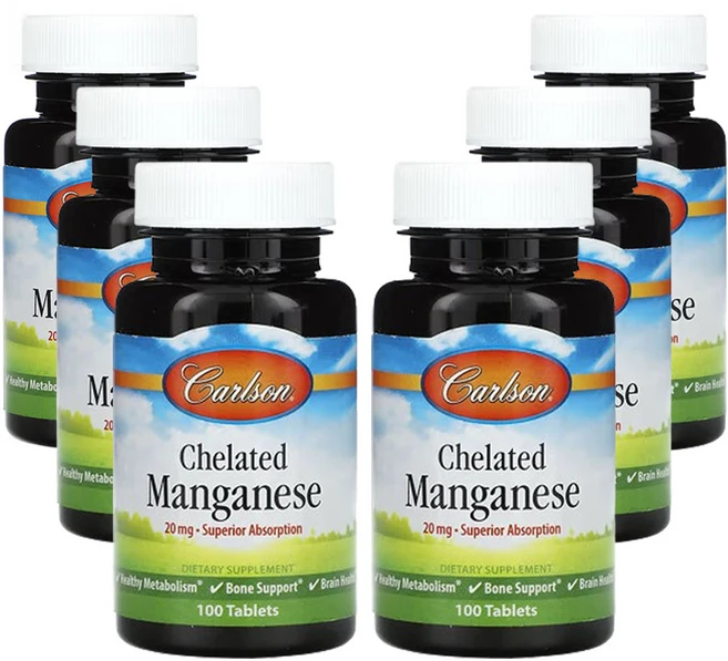 칼슨 킬레이트화 망간 20mg 100정, 6개 - 쿠팡