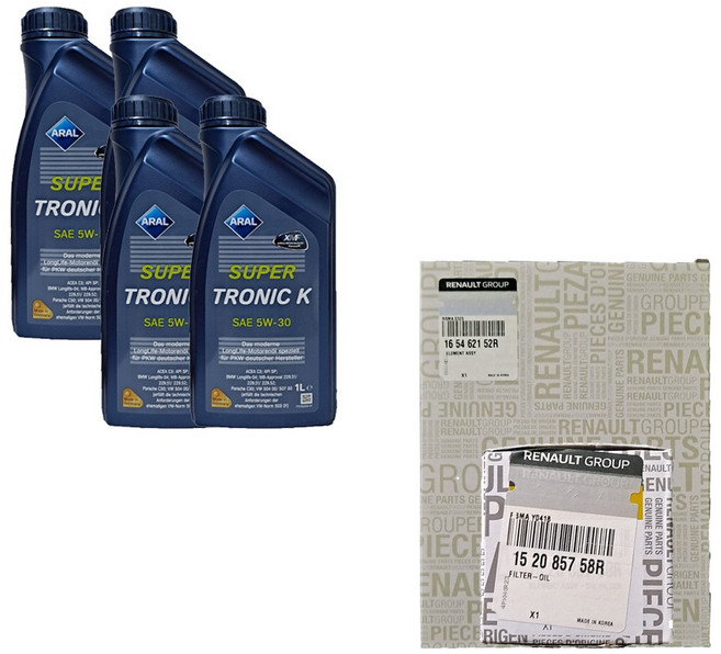 QM6 2.0 가솔린(GDE) 아랄 수퍼트로닉 K 5W30(5L)SP등급 엔진오일세트, 18년4월12일 이후, 1개