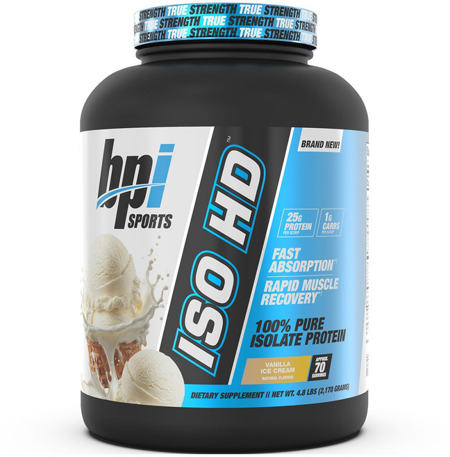 Bpi ISO HD 分離乳清蛋白 香草冰淇淋口味, 1個, 2.17kg