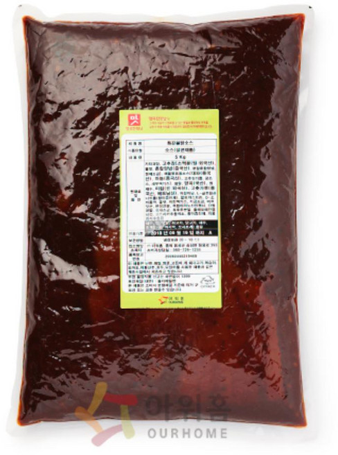 아워홈 화끈 불닭소스 5kg / 매콤 치킨 떡꼬치 소스 닭발 양념소스, 1박스
