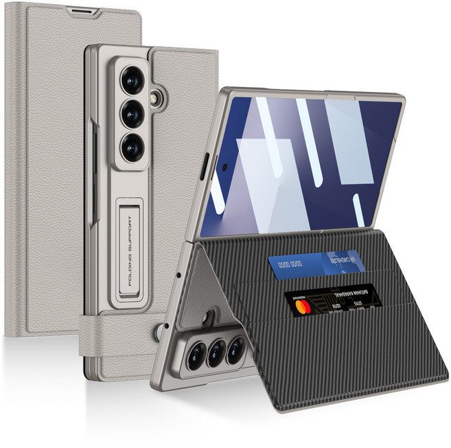 쭌스타 갤럭시 Z폴드 지폴드 Z FOLD 적용 케이스 지갑형 카드현금수납 가죽 케이스