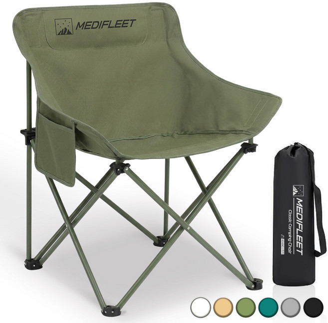 홈스토리즈 접이식 휴대용 아웃도어 피크닉 감성 캠핑 의자, 1개, 카키