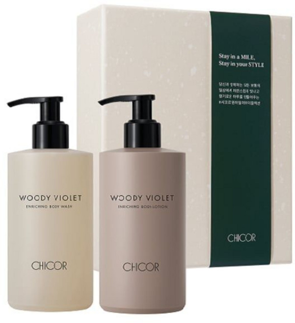 시코르 바디컬렉션 (원마일어웨이컬렉션) 우디 바이올렛 바디케어세트(2종), 1개
