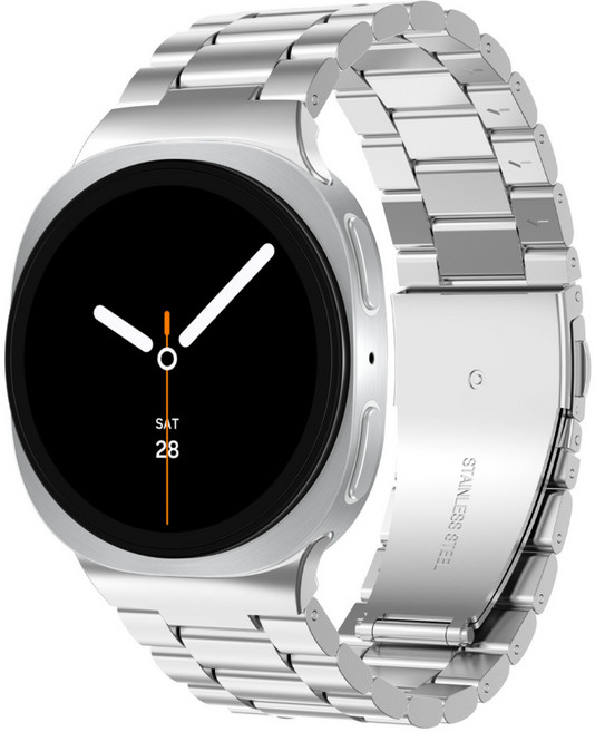 영스피플 갤럭시워치8 호환 프리미엄 메탈 스트랩 클래식 시계줄 40 44 46 20, 실버