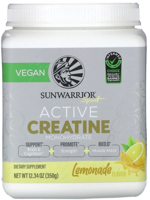 썬워리어 스포츠 액티브 크레아틴 모노하이드레이트 350 g Sunwarrior Sport Active Creatine Monohydrate Lemonade 350g, 1개 - 쿠팡
