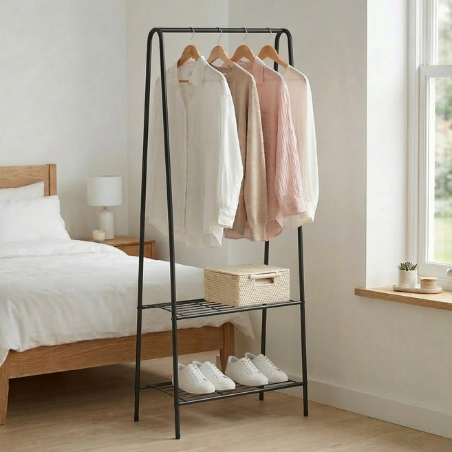 소프트엣지 튼튼한 틈새 미니행거, 블랙