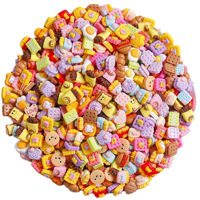 데코덴 파츠 미니 과자 쿠키 1스쿱 슬라임 데코용 공예 DIY 꾸미기 재료, 1개, 미니 비스킷