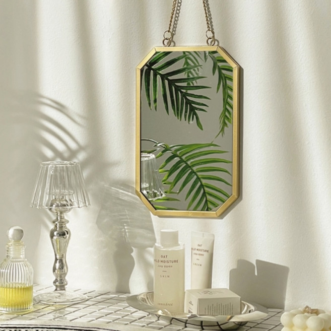 팔각 골드 거울 인테리어 소품 벽걸이 거울 력셔리 화장대 화장실 욕실 거울