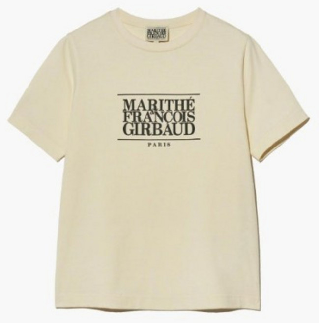 [마리떼 프랑소와 저버] 마리떼프랑소와반팔티 PQJ MFG45CTS101CRM W CLASSIC LOGO TEE cream