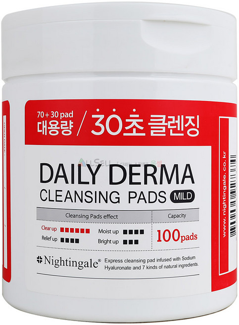 나이팅게일 데일리 더마 마일드 클렌징 패드, 100매입, 1개