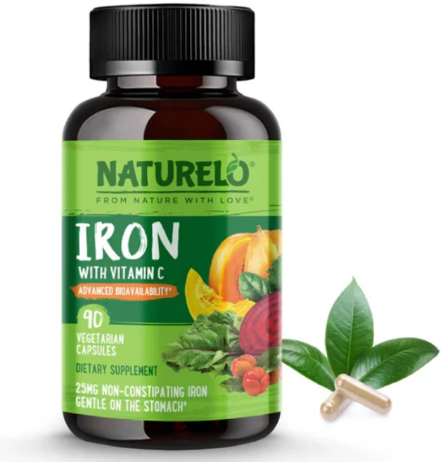 철분 비타민 C 허브 5종 100mg 90캡슐 3개월분 고함량 미국산 Iron Vitami, 90정, 1개 - 쿠팡
