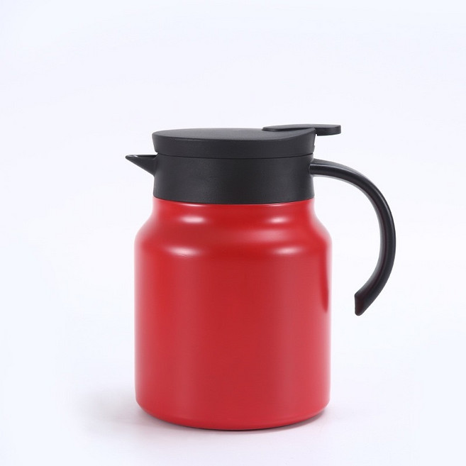 316不銹鋼泡茶壺 保溫茶壺 悶燒壺, 時尚紅, 1個, 1L