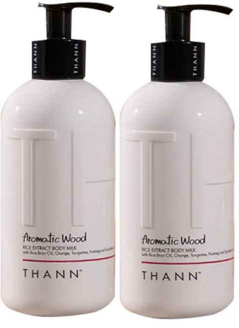THANN 아로마틱 우드 익스트랙 바디밀크, 320ml, 2개